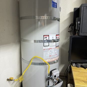 AccuServe Plumbing & Drain - New water heater installed with three straps per code - Plumbing Near Me - Eastvale, California AccuServe Plumbing & Drain - New water heater installed with three straps per code - Plumbing Near Me - Eastvale, California