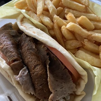Gyros & Seafood Express - Fries bland. Gyro meat tasted good. - Seafood Near Me - Sarasota, Florida