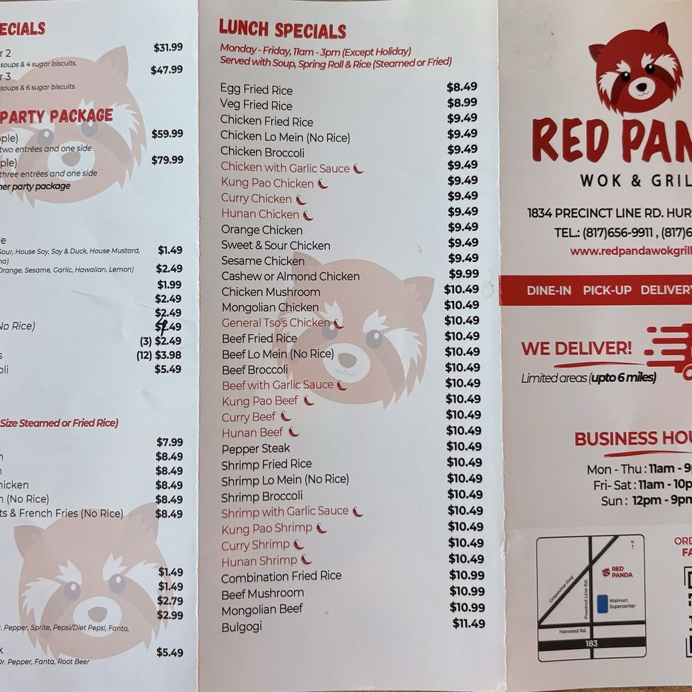 Red Panda Wok & Grill - Menu - Szechuan Near Me - Hurst, Texas Red Panda Wok & Grill - Menu - Szechuan Near Me - Hurst, Texas
