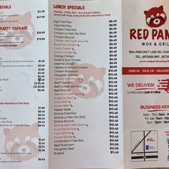Red Panda Wok & Grill - Menu - Szechuan Near Me - Hurst, Texas