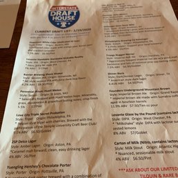 Beer Menu Beer Menu