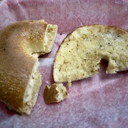 Plain bagel toasted with butter