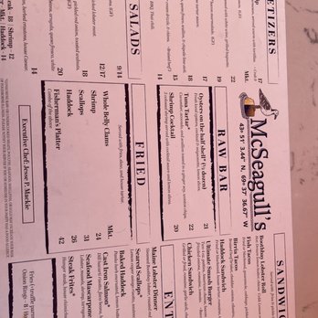 McSeagull's Restaurant - Seafood Near Me - Boothbay Harbor, Maine
