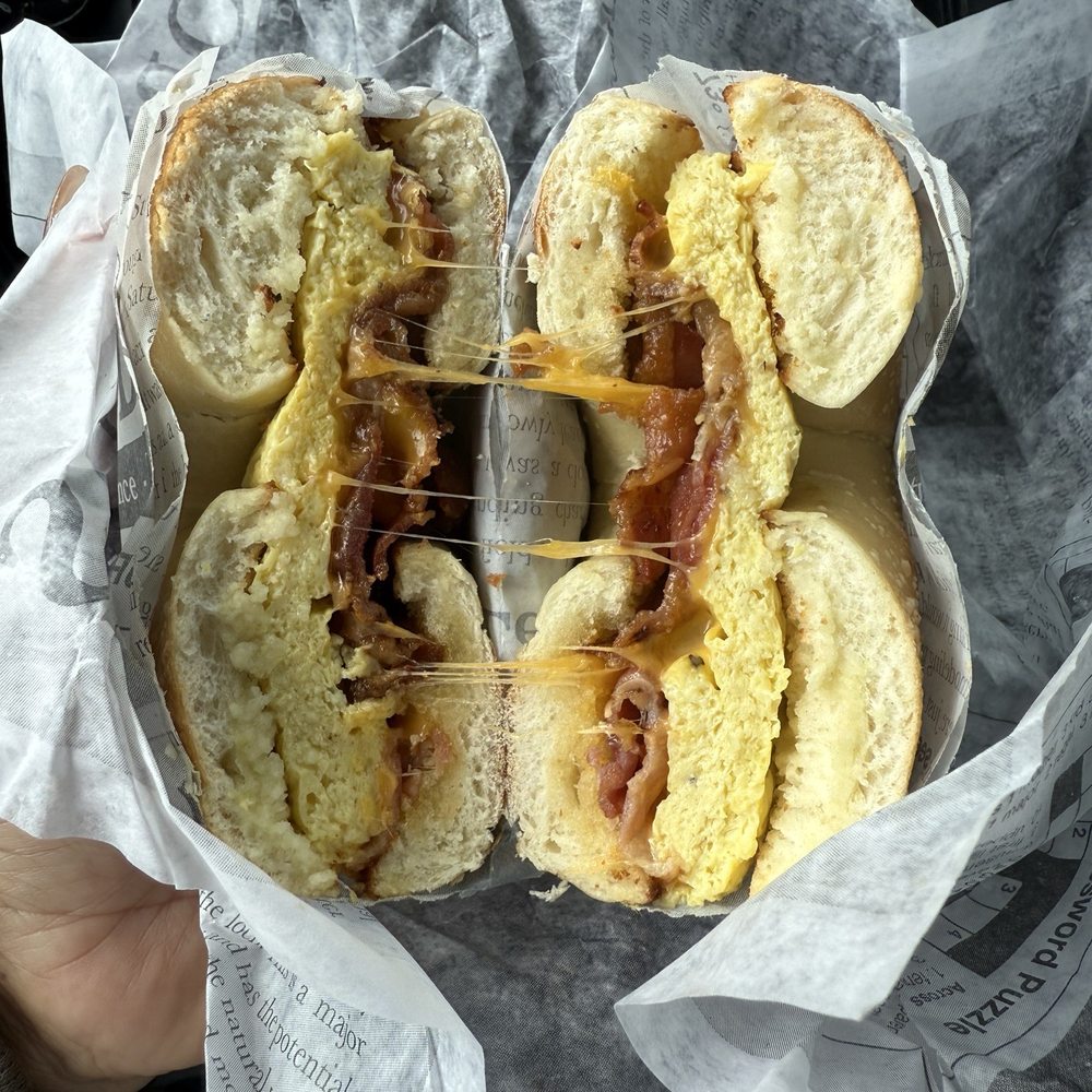 Bagel Exchange - Bagel Egg And Cheese with bacon - Coffee & Tea Near Me - Alhambra, California Bagel Exchange - Bagel Egg And Cheese with bacon - Coffee & Tea Near Me - Alhambra, California