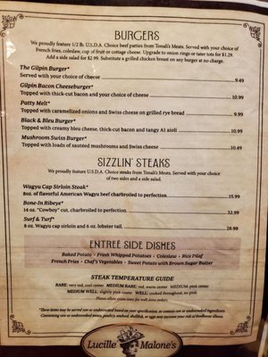 Menu photo 6 Lucille Malone's Black Hawk, CO Menu photo 6 Lucille Malone's Black Hawk, CO