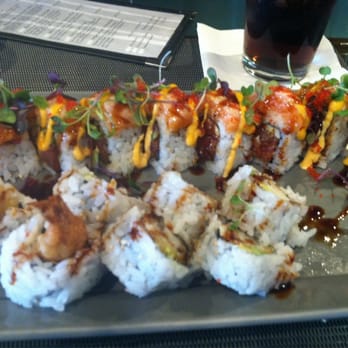 Glo Sushi - Esmeralda roll and Shrimp tempura roll - Sushi Bars Near Me - Indian Wells, California Glo Sushi - Esmeralda roll and Shrimp tempura roll - Sushi Bars Near Me - Indian Wells, California