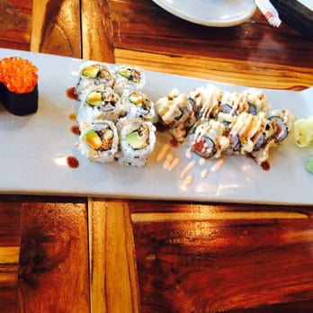 Kruba - The meal - salmon roe with quail egg, eel and avocado roll & spicy tuna tempura roll - Sushi Bars Near Me - Washington, DC, District of Columbia Kruba - The meal - salmon roe with quail egg, eel and avocado roll & spicy tuna tempura roll - Sushi Bars Near Me - Washington, DC, District of Columbia