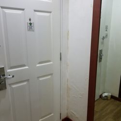 Eurotel - Mold in the so-called newly renovated room. This is the 4th room I was moved to and others are much worse.