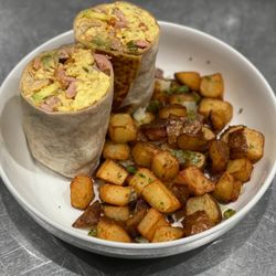 Golden Gate Bistro - Breakfast burrito with home style potatoes