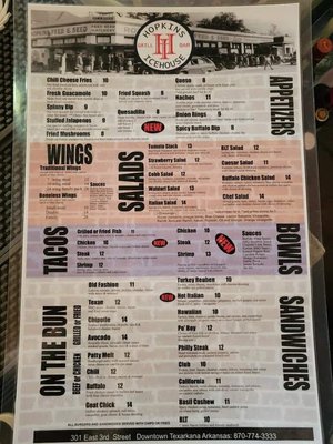 Menu photo 6 Hopkins Icehouse Texarkana, AR