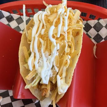Twin Tacos - Taco with lettuce, cheese, and sour cream. So delicious! - Mexican Near Me - Los Angeles, California Twin Tacos - Taco with lettuce, cheese, and sour cream. So delicious! - Mexican Near Me - Los Angeles, California