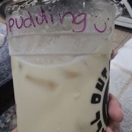 Jasmine green tea with egg pudding