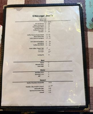 Menu photo 3 Chicago Joe's Las Vegas, NV Menu photo 3 Chicago Joe's Las Vegas, NV