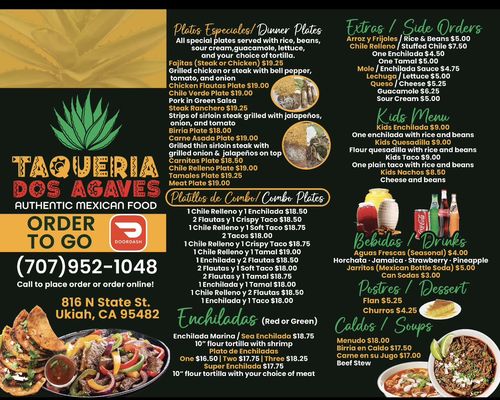 Menu photo 2 Taqueria Dos Agaves Ukiah, CA Menu photo 2 Taqueria Dos Agaves Ukiah, CA
