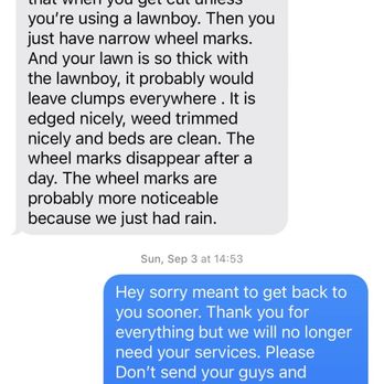 All Seasons Property Management - Robert Gold's reply after i expressed my concern followed by my reply. - Landscaping Near Me - Lindenhurst, New York