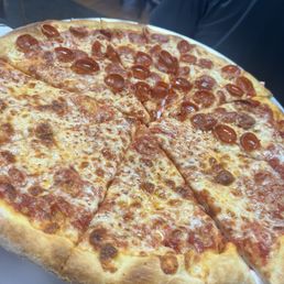 Half NY Style half pep/half cheese Half NY Style half pep/half cheese