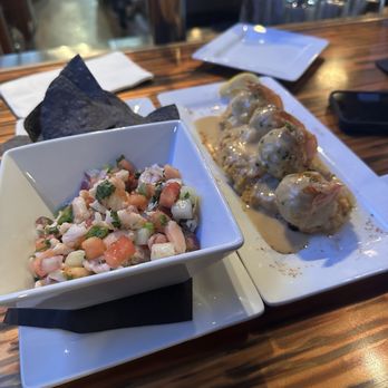 Dune Street RawBar & Grill - Ceviche & crab stuffed shrimp & grits - Seafood Near Me - Nags Head, North Carolina