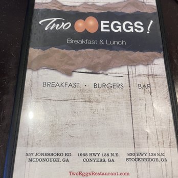 Two Eggs! - McDonough - Menu - Breakfast & Brunch Near Me - Hampton, Georgia Two Eggs! - McDonough - Menu - Breakfast & Brunch Near Me - Hampton, Georgia