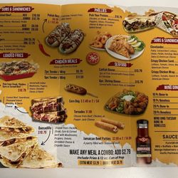 Speedy's Grub Shack - Menu other side