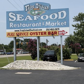 Frog Island Seafood - Outside signage - Seafood Markets Near Me - Barco, North Carolina Frog Island Seafood - Outside signage - Seafood Markets Near Me - Barco, North Carolina