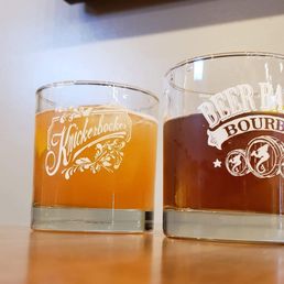 two glasses on a table