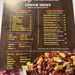 Yummy Crab - The menu