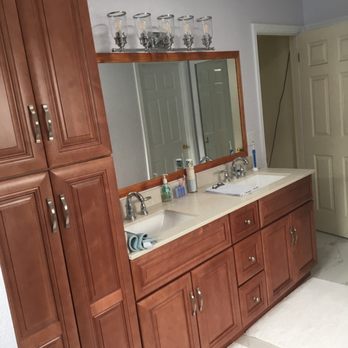 KP Carpentry Bay Area - Bath cabinets with linen cabinet. - Carpenters Near Me KP Carpentry Bay Area - Bath cabinets with linen cabinet. - Carpenters Near Me
