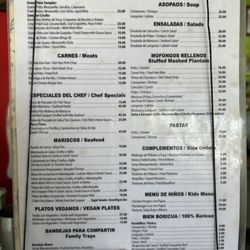 Ocean View - Menu