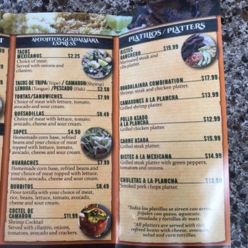 Taqueria Guadalajara Express - Menu - Mexican Near Me - Kennett Square, Pennsylvania