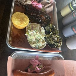 Pulled pork, ribs, brisket