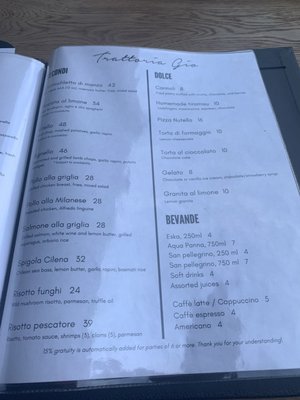 Menu photo 7 Trattoria Gio Montreal, QC Menu photo 7 Trattoria Gio Montreal, QC