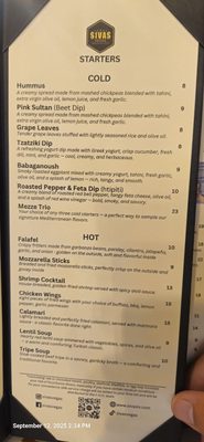 Menu photo 3 Sivas Vegas Las Vegas, NV