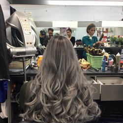Ching Ching - Ombré silver blonde hair!