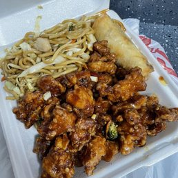 Orange Chicken Combination Plate Orange Chicken Combination Plate