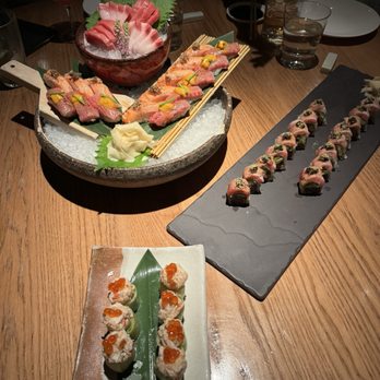 Zuma - On the right: truffle caviar toro roll (amazing) - Japanese Near Me - Las Vegas, Nevada
