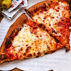 Two slices of Cheese Pizza