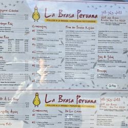 La Brasa Peruana - Menu