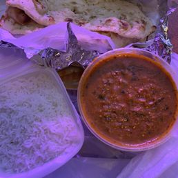 Chicken Curry and Garlic Butter Naan