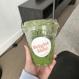 Iced matcha latte