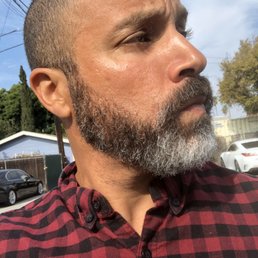 Sideburns with clean edges Sideburns with clean edges