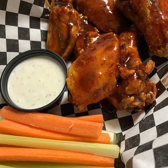 The Den Bar and Grill - Oh these are so good honey chipotle wings - Sports Bars Near Me - Hawthorne, California