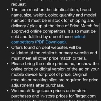 Target - Price Match Policy - Department Stores Near Me - Pinole, California