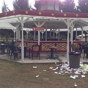 The Pumpkin Patch - Filthy, disgusting mess on a Monday morning. Does nobody clean up after the weekends here? All trash bins were overflowing. - Local Flavor Near Me - Richmond, British Columbia