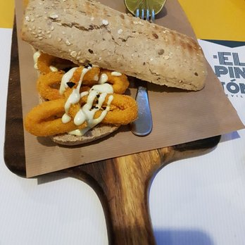 El Pintón - Authentic calmar sandwich with aioli. - Tapas Bars Near Me - Seville, SE