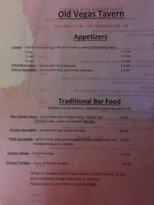 Menu photo 4 Old Vegas Tavern Las Vegas, NV Menu photo 4 Old Vegas Tavern Las Vegas, NV
