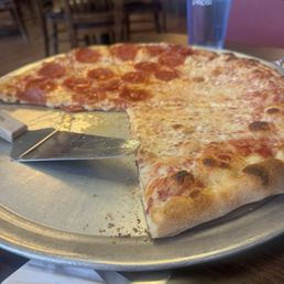 Pizza and what's left of our ravioli!!