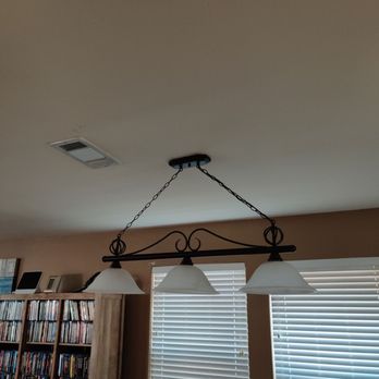 Rocket Home Works - Lighting fixture installed above dining table. - Handyman Near Me Rocket Home Works - Lighting fixture installed above dining table. - Handyman Near Me