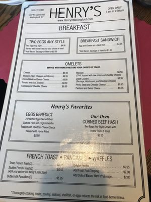Menu photo 4 Henry's Wallingford, CT Menu photo 4 Henry's Wallingford, CT