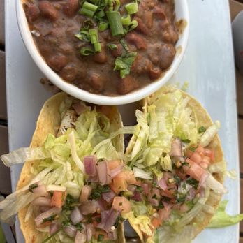 Harry's Seafood Bar & Grille - Blackened fish tacos with a side of rice and beans - Seafood Near Me - St Augustine, Florida