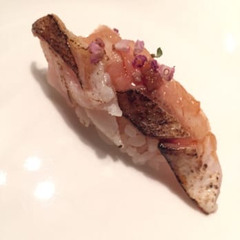 Sushi Tanaka - Kamasu, Japanese barracuda w/shiso flower on top - Japanese Near Me - Simi Valley, California Sushi Tanaka - Kamasu, Japanese barracuda w/shiso flower on top - Japanese Near Me - Simi Valley, California